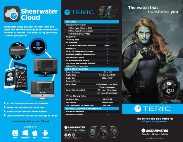 Shearwater - Teric IA OC/CC Trimix - Bilde 2